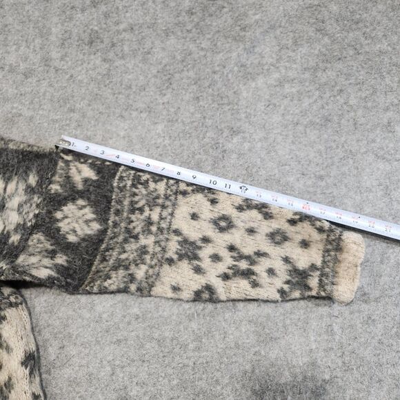 VTG Woolrich Womens Wool Knit Nordic Snowflake Pullover Crewneck Sweater USA - Picture 9 of 12